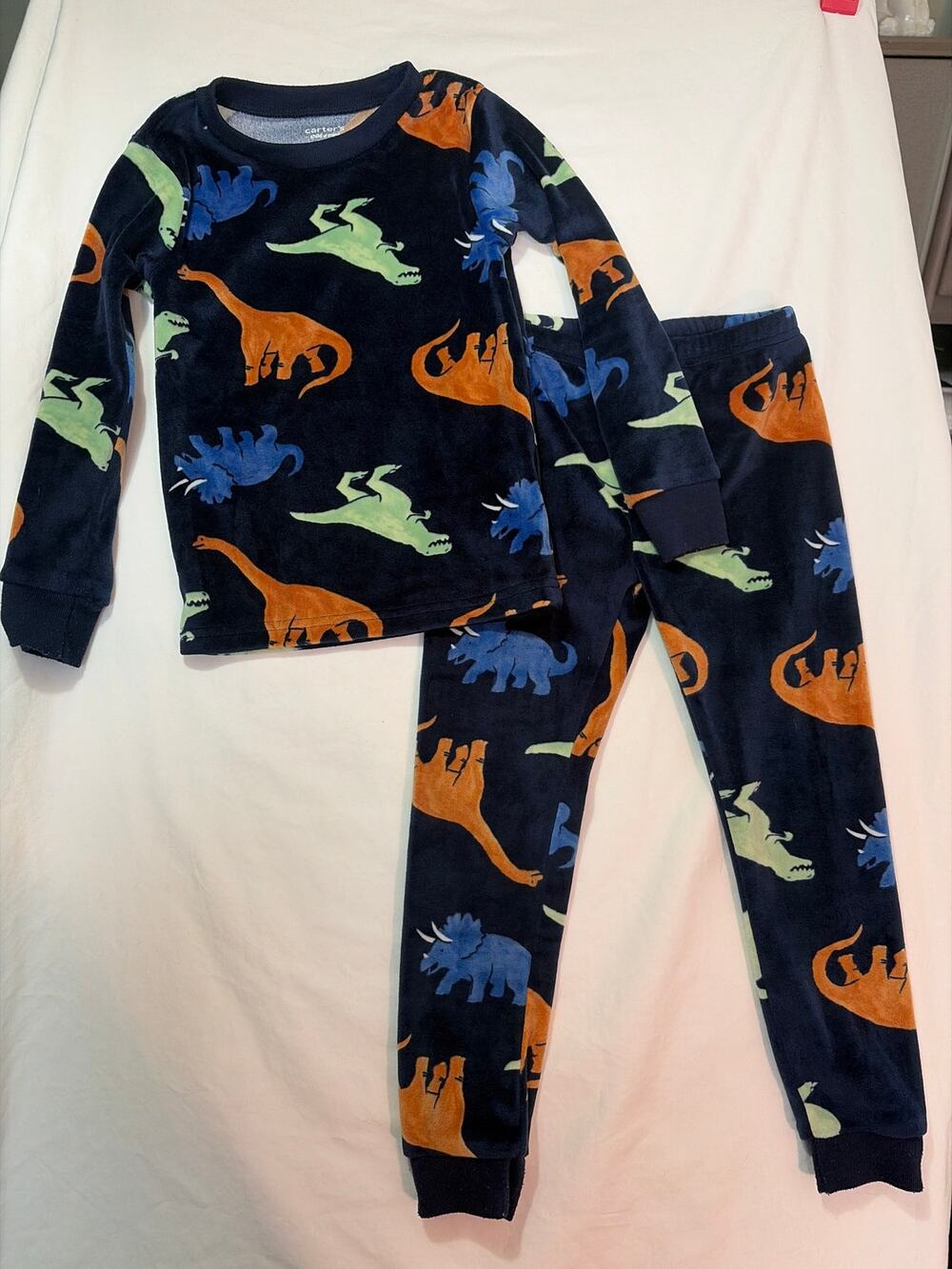 Carter's Dark Blue Dino PJs